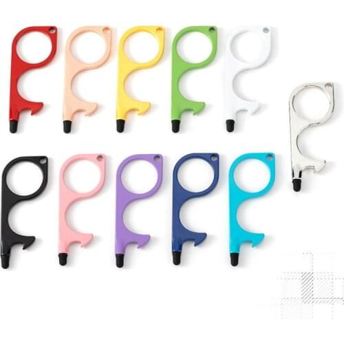 Touch Free EDC Handheld Clean Key Door Opener No Contact Stylus Keychain Opener Open Survive Pocket Tool