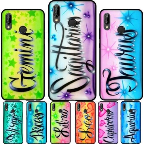 Aries Leo Libra Pisces Virgo Capricorn Aquarius Case For Huawei P30 Lite P40 P20 Pro P Smart Z 2021 2019 Mate 20 Lite Case Cover