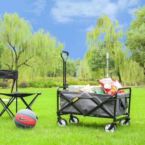 Camping Wagon Garden Folding Transport Trolley Outdoor Beach Cart Home Furnishings Kitchen Carts Shopping Cart For Elderly