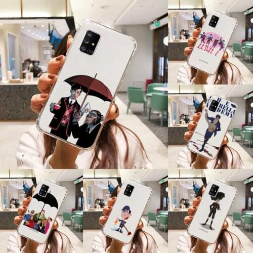 Umbrella Academy Cartoons Phone Case Transparent For Samsung S A M J 21 20 50 30 60 5 7 51 71 90 11 10 J710 e p PLUS Prime 5G