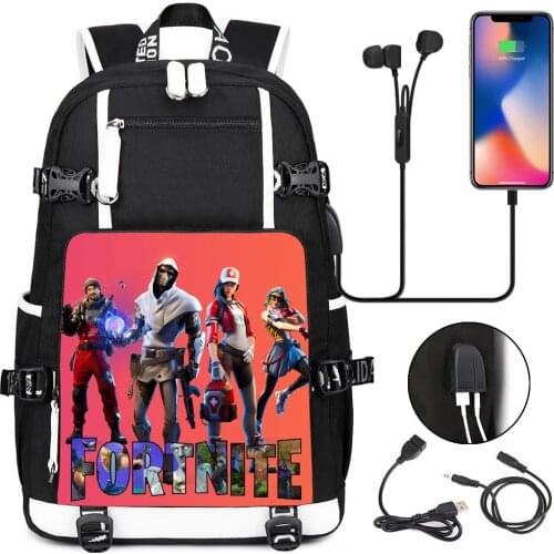 Fortnite Laptop Backpack With USB Charging Women Mens Backpack Large Capacity Casual Daypack Bookbag For Women Teenage Travel