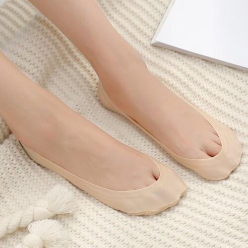 Sofie- summer socks thin paragraph female shallow mouth silicone antiskid short stockings stealth solid-colored sock