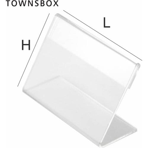 Price Tag Label Stand Shop Counter Top Stand Mini Clear Plastic Desk Sign Price Label Display Holder Decorations