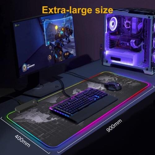 Luminous RGB LED Lights Desktop Gaming Mouse Pad Cushion Computer Accessory Mouse Pads
