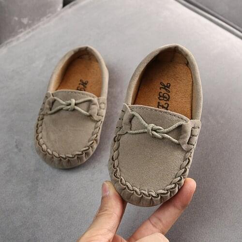 ULKNN Autumn new childrens peas shoes 2021 boys girls casual shoes big kids tendon bottom baby shoes tide brown rose blue