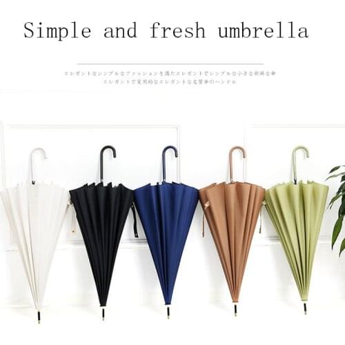 Hight Quality 16K Business Strong Windproof Glassfiber Ribs Long Handle Umbrella Business Long Handle Women Men Umbrella