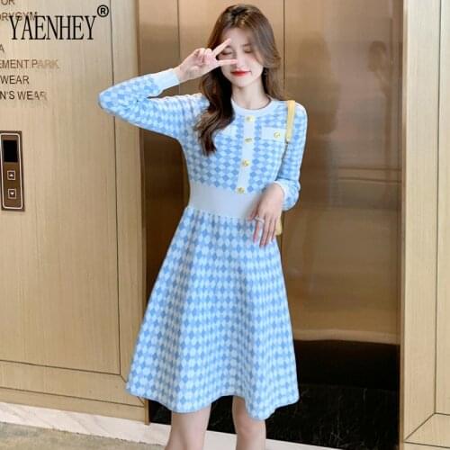 Модные платья в клетку YAENHEY China At AliExpress