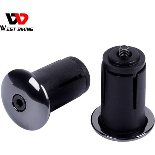 WEST BIKING Bicycle Handlebar End Plugs Aluminum Alloy Grip Plugs Caps MTB Road Cycling Handlebar Plugs 1 Pair Bike Accessories
