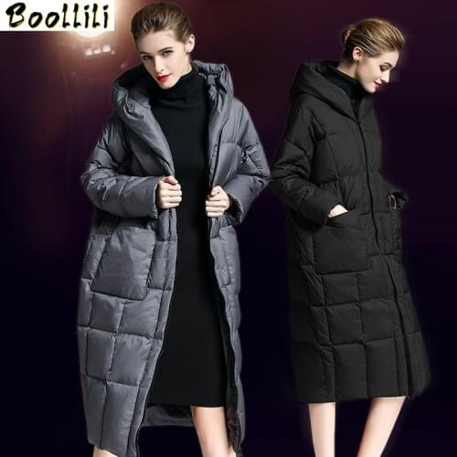 Boollili 90% White Duck Down Jacket Women Clothes 2020 Winter Coat Women Korean Hooded Puffer Jacket Women Warm Parka