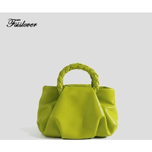 Bag For Women Cloud bag Soft Leather Shoulder Bag Purse Summer knitting Women Crossbody Bag Luxury Handbag Pleated Armpit Bag