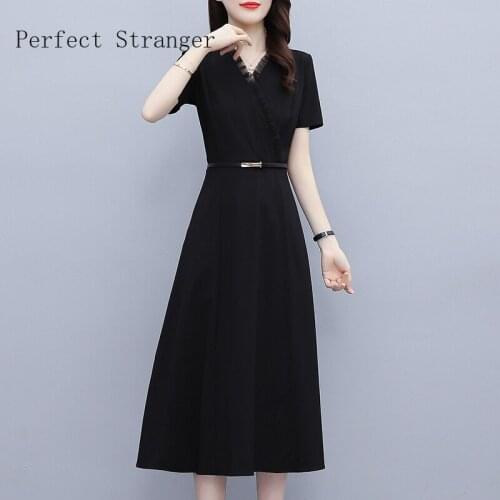 High Quality 2021 Summer Dress For Women V Collar Floral Printed Short Sleeve Women Chiffon Long Dress