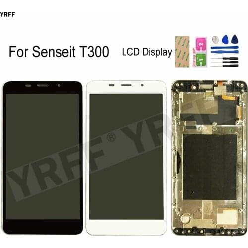 LCD Screens For Senseit T300 LCD Display Touch Screen Digitizer Assembly Panel Sensor Phone Repair Sets 100% Tested