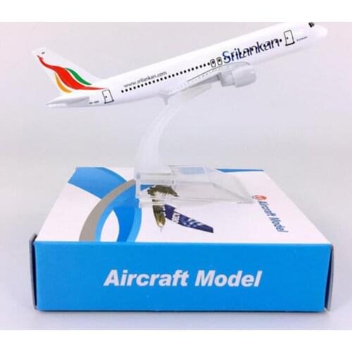 16CM 1:400 Airbus A320-200 Model Sri lanka Airlines With Base Alloy Aircraft Plane Collectible Display Model Collection Toy Gift