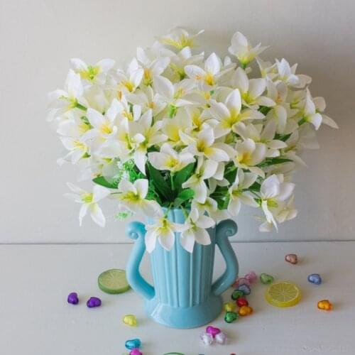 18 Heads/Bouquet Artificial Lily Flowers Wedding Decorative Flowers Calla Lily Fake Narcissus Flowers Party Decor Accessories