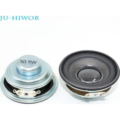 2pcs 3 Ohm 5W 52MM Loudspeaker Bass Speaker 22MM Internal Magnetic 16 Core N38 NdFeB Magnets PU Edge