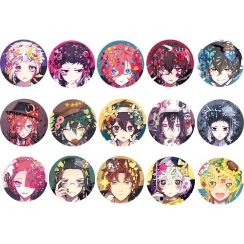 58mm brooch Flower Version Bungou Stray Dogs Full Numbers Badges Icons acrylic pins