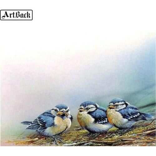 5d diamond painting bird sparrow picture full square drill crystal mosaic resin 3d round animal decoration sticker