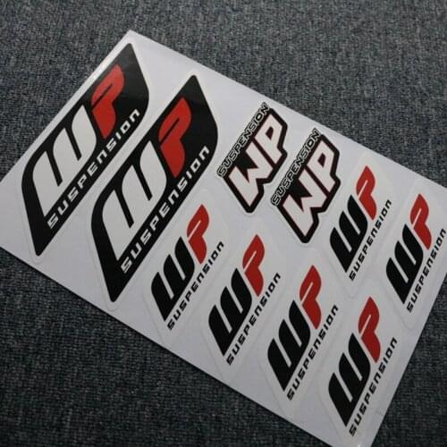 WP Moto Sticker Accessory Highly Reflective Suspension Modification decoration Motorcycle Waterproof Decal Whole SET