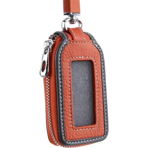 Car Key Case Mens Wallet Holder Housekeeper Organizer Keys Chain Zipper Bag Mens Leather Key Wallet