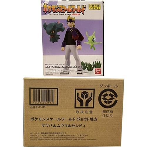 Bandai Anime Pokemon Figures SCALE WORLD 1/20 Matsuba Celebi Muma Johto Region Action Figure Model Kids Toys Gift for Children