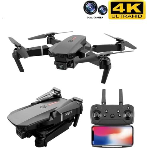E88 pro drone 4k HD dual cameras vision positioning 1080P WiFi fpv aircraft height storage rc quadcopter