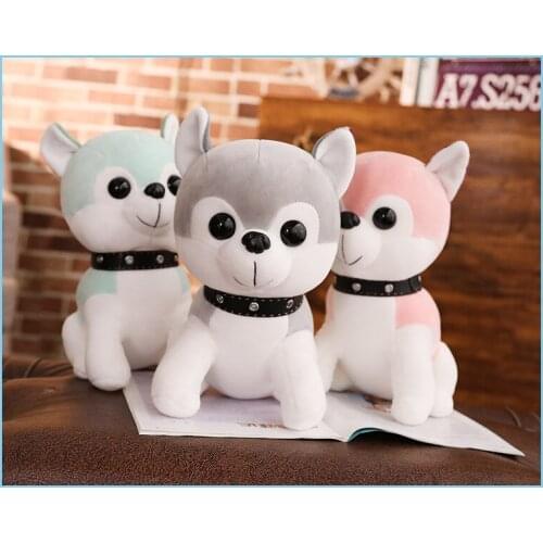 Cartoon husky plush toy lovely dog soft doll throw pillow home decoration Christmas gift h1389
