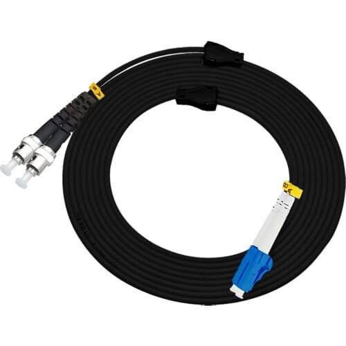 98FT Outdoor Armored 30Meters LC-ST Duplex 9/125 OS1 Single-mode Fiber Optic Cable Patch Cord Jumper LC to ST LC/PC-ST/PC