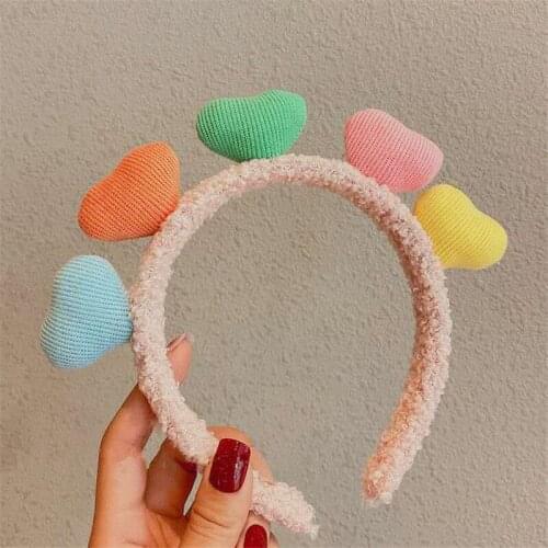 New Fashion Cute Hair Bands Women Girls Face Wash Hairbands Heart Headbands Sweet Headwear Makeup Mask Turban Hair Accessories