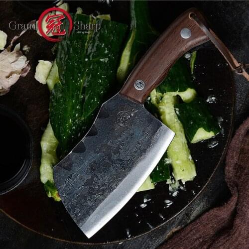 Chef Kitchen Knife Handmade Cleaver Boning Knives Vegetables Slicing Knife Cooking Tool Camping Outdoor Hunting Knives GRANDSHAR