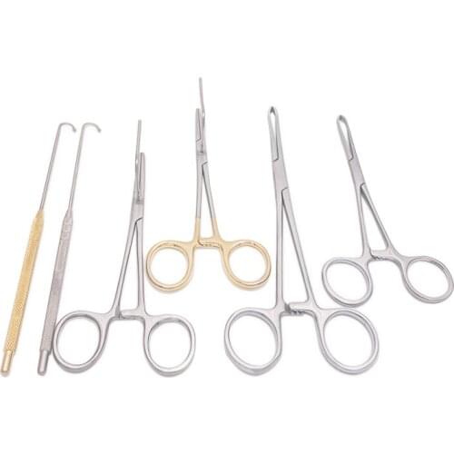 Pet sterilization equipment tissue forceps uterine ovarian hook sterilization forceps surgical fixed ligation forceps