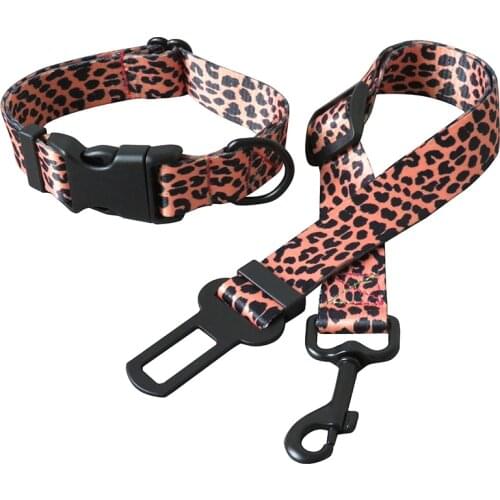 Pet Safety Seat Belt Adjustable Dog Collar Necklace Leash Rope for Small Medium Puppy Walking Training Leads Pet Supplies