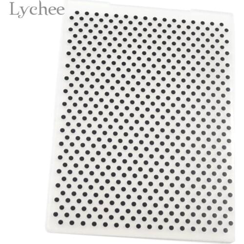 Lychee Life Plastic Embossing Folder For Scrapbook DIY Album Card Tool Plastic Template Stamping Round Dot Pattern