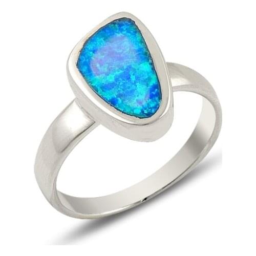 Silverlina Sterling Silver Opal Gemstone Ring