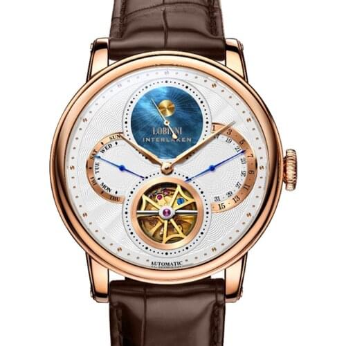 Switzerland LOBINNI Men Watches Luxury Brand Japan MIYOTA Mechanical Movement Mens Sapphire Skeleton relogio masculino L16015-3
