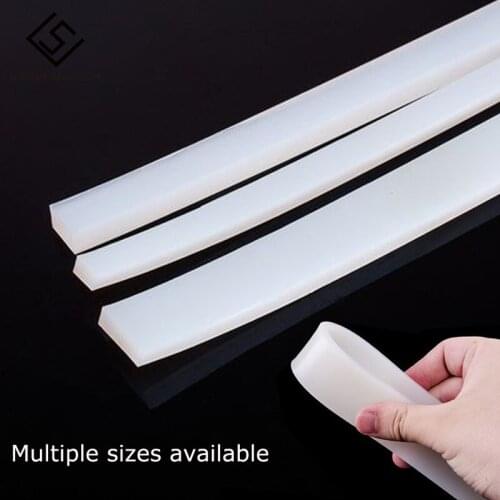 1meter 5X20mm 6X6 7X7 10X25Silicone Sealing strip Silicone rubber piece Anti-slip waterproof heat-resistant rubber strip