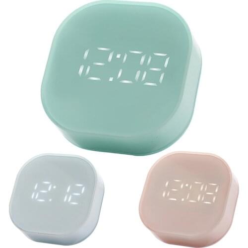 LED Digital Alarm Clock with Backlit Alarm Clock Mini Portable Magnetic Electronic Temperature Display Alarm Clock Kitchen Timer