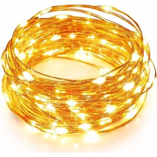 LED String Lights Silver Wire Garland Light Powered Battery USB Waterproof Fairy lights Home Christmas Decoration Wedding Party