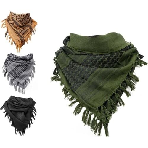 New Arrival 100% Cotton Arabic Keffiyeh Tactical Scarf Army Shawl Neck Cover Head Wrap Scarf Hunting Accessories)