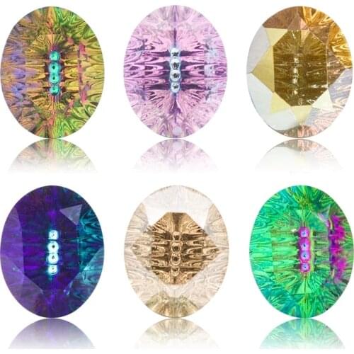 XiChuan New High Quality Rhinestone 10pcs Fancy Stonel Oval Millennium K9 Crystal Sew On Rhinestone DIY Clothing & Accessories