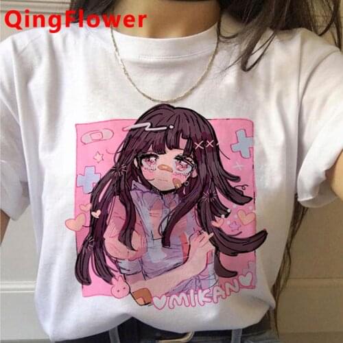 Ouma Kokichi Danganronpa Mikan Tsumiki Danganronpa V3 summer top women harajuku print couple 2021 t-shirt aesthetic