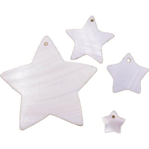 1PCS Natural Shell Star White Mother of Pearl 10mm 17mm 21mm 40mm
