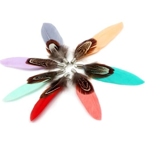Colorful Natural Feathers Tassel 10pcs 7cm Women Earrings Bracelet Necklace DIY Jewelry Making Keychain Pendants NEW