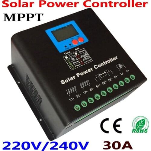 220V 240V 30A 50A 60A PV MPPT solar power controller use solar system controller new product LED&LCD Display,Dual-fan cooling