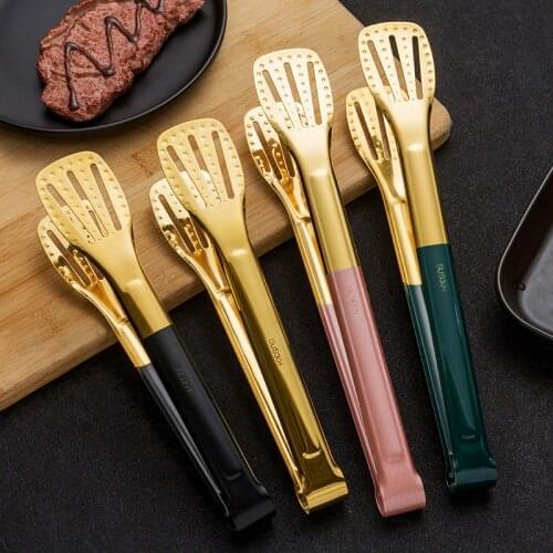 304 Stainless Steel Food Tongs Kitchen Utensils Buffet Cooking Tool Anti Heat Bread Clip Pastry Clamp Utensil Tongs