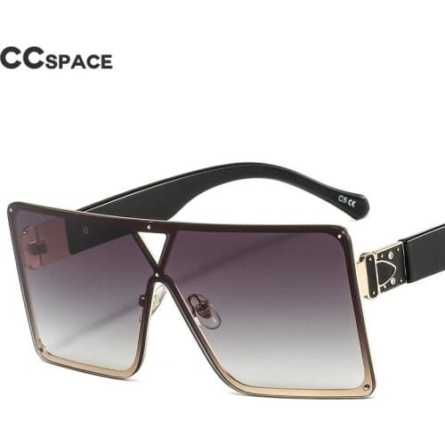 49193 Oversized Luxury Square Goggle Sunglasses Men Women Fashion Shades UV400 Vintage Glasses