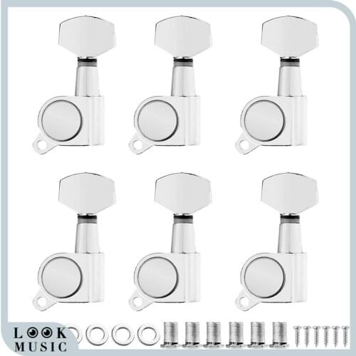 6L Guitarra Tuning Pegs 6 String Guitar Tuning Pegs Machine Heads Tuner Keys Chrome DIY Guitar Parts Guitarra Electrica Acustica