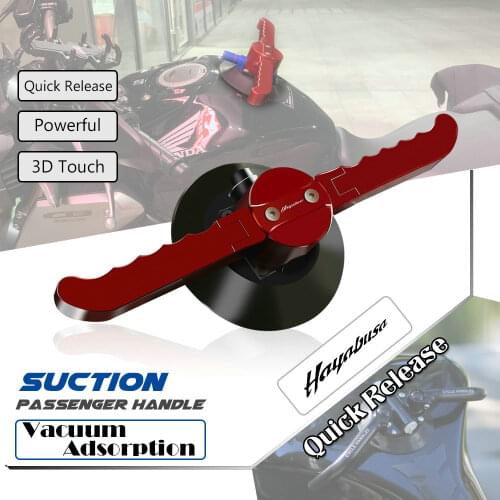 Quick Release Vacuum Hand Pump Suction Cup Passenger Handgrips Tank Grab Bar Handle Armrest for SUZUKI HAYABUSA GSXR GSX1300R