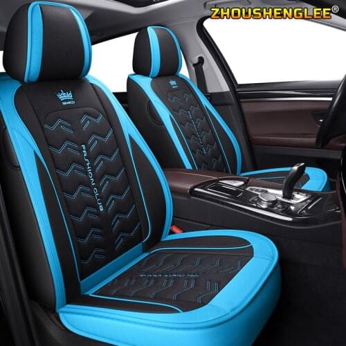 ZHOUSHENGLEE flax car sear covers for toyota rav4 corolla toyota chr camry vitz premio verso Prius Car seat protector car seats