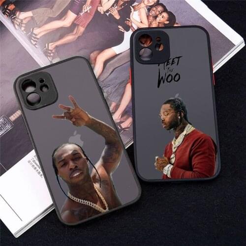 Pop smoke Phone Case For iPhone 12 11 Mini Pro XR XS Max 7 8 Plus X Matte transparent cover