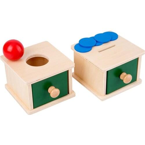 Baby Wooden Coin Box Bank Infant & Todders Funny Kids Toy Learning Educational Preschool Training Brinquedos Juguets